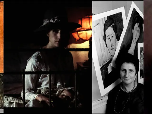 Art lab in art school showcases paintings created by students in the painting course.