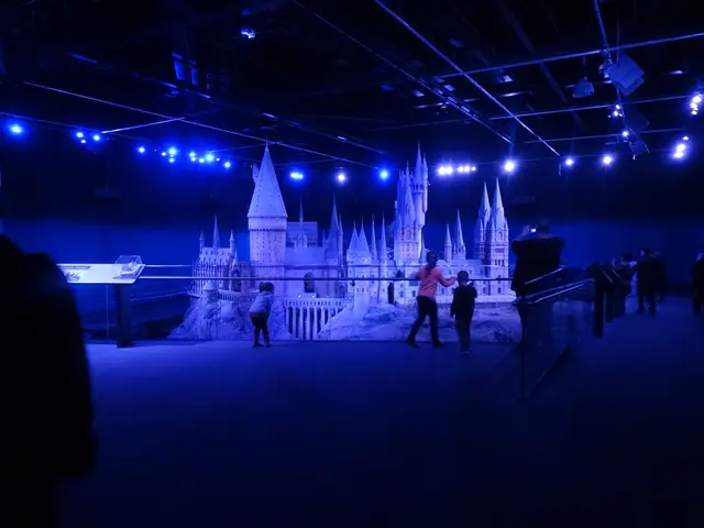 This is an image clicked in the dark. This is an inside view of a room. In the middle of the room...